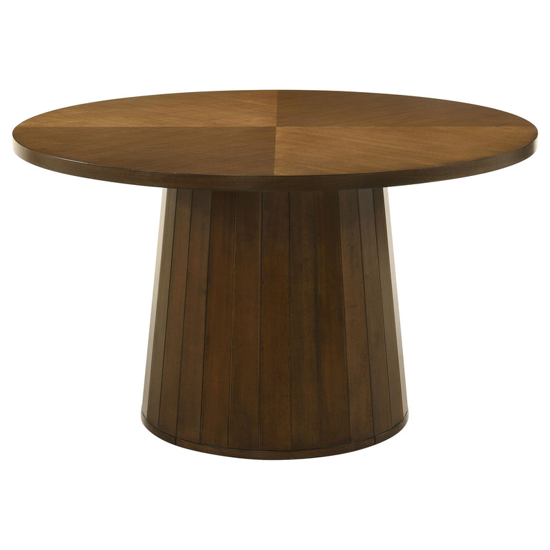 Galindo 5-piece 52-inch Round Dining Set Light Grey and Walnut - 193750-S5A