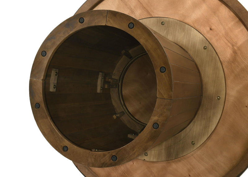 Galindo 52-inch Round Walnut Veneer Dining Table Walnut - 193750