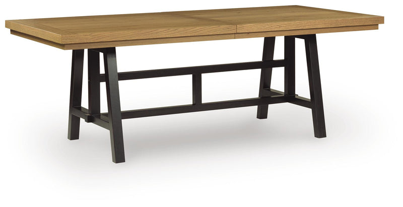 Galliden Black/Brown Dining Extension Table - D841-55