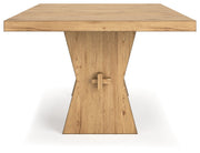 Galliden Light Brown Dining Table and 6 Chairs - Gate FurnitureDining Room Set