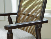 Galliden Light Brown Dining Table and 6 Chairs with Server - Gate FurnitureDining Room Set