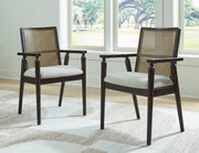 Galliden Light Brown Dining Table and 6 Chairs with Server - Gate FurnitureDining Room Set
