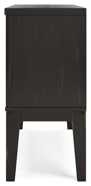 Galliden Light Brown Dining Table and 6 Chairs with Server - Gate FurnitureDining Room Set