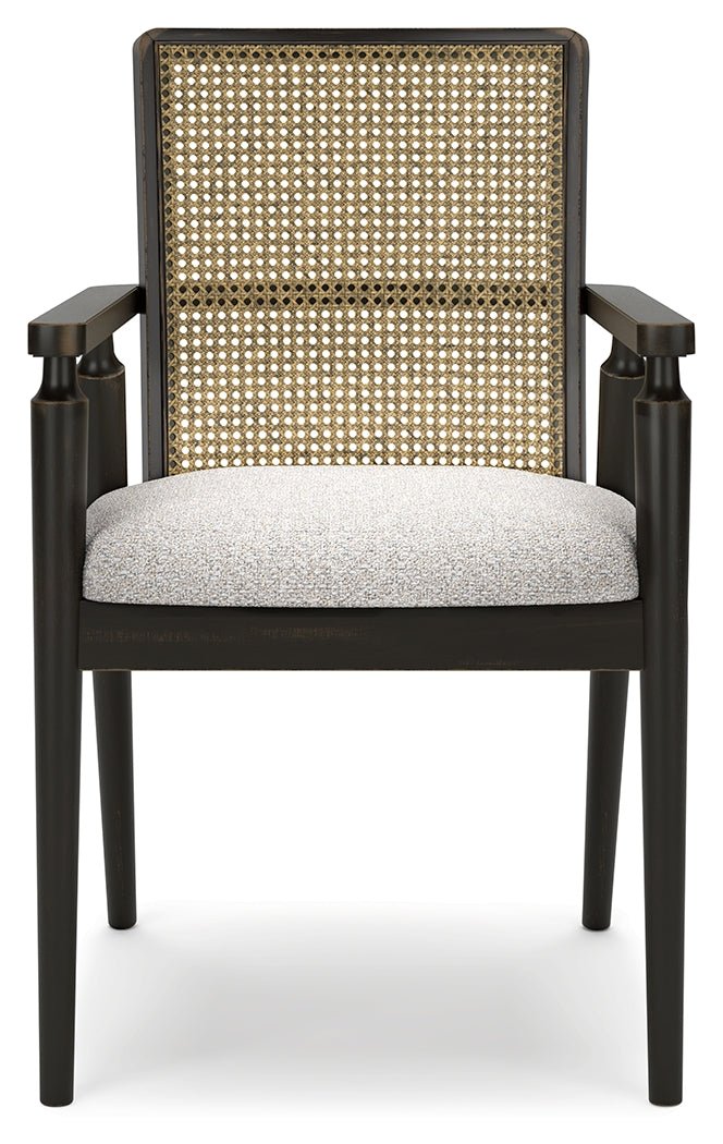 Galliden Light Brown Dining Table and 6 Chairs with Server - Gate FurnitureDining Room Set