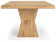 Galliden Light Brown Dining Table and 8 Chairs - Gate FurnitureDining Room Set