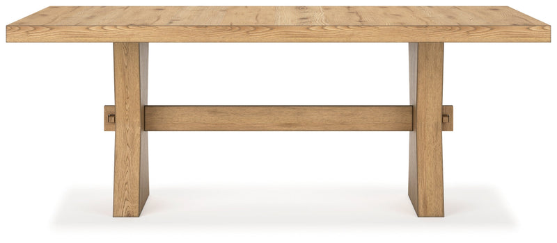 Galliden Light Brown Dining Table and 8 Chairs - Gate FurnitureDining Room Set