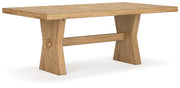 Galliden Light Brown Dining Table and 8 Chairs - Gate FurnitureDining Room Set