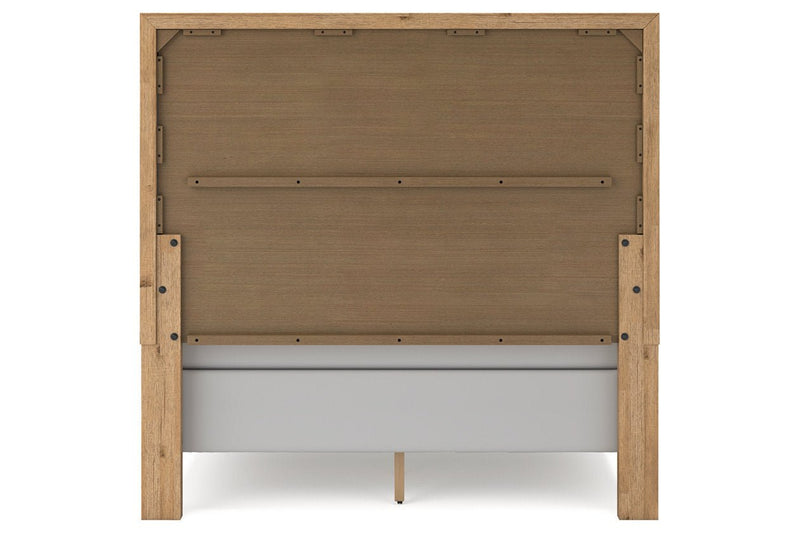 Galliden Light Brown Queen Panel Bed - Gate FurnitureQueen Bed