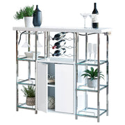 Gallimore 2-door Bar Cabinet Wine Storage White High Gloss - 182757