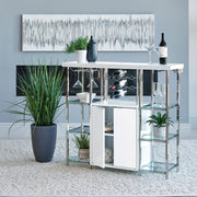 Gallimore 2-door Bar Cabinet Wine Storage White High Gloss - 182757