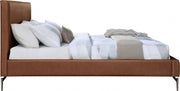 Gallo Vegan Leather King Bed Cognac - Gate FurnitureKing Bed