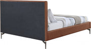 Gallo Vegan Leather Queen Bed Cognac - Gate FurnitureQueen Bed
