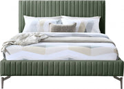 Gallo Vegan Leather Queen Bed Green - Gate FurnitureQueen Bed