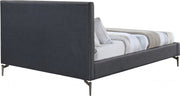 Gallo Vegan Leather Queen Bed Grey - Gate FurnitureQueen Bed