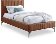 Gallo Vegan Leather Twin Bed Cognac - Gate FurnitureTwin Bed