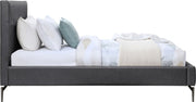 Gallo Vegan Leather Twin Bed Grey - Gate FurnitureTwin Bed