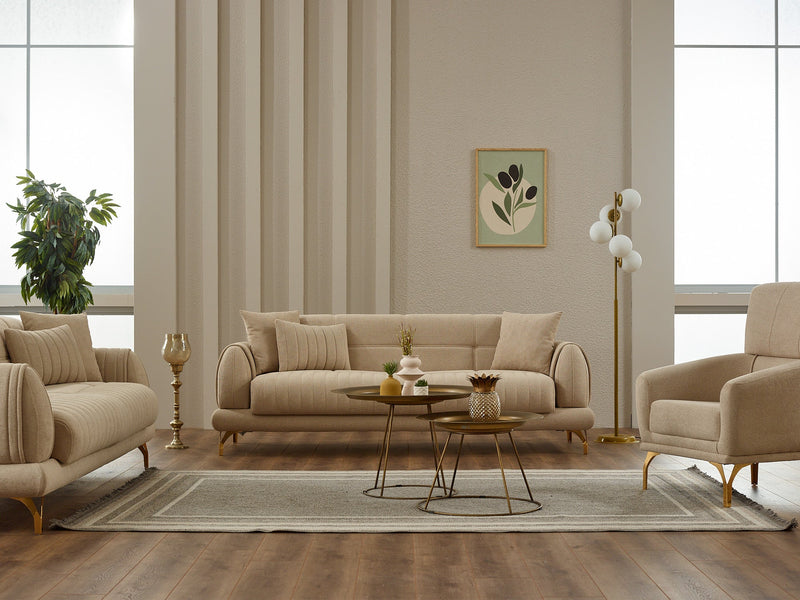 Gamba Convertible Sofa in Beige - 200-SIM-GAM-GIRNE03-3