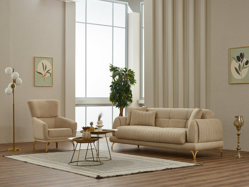 Gamba Convertible Sofa in Beige - 200-SIM-GAM-GIRNE03-3