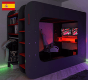 Gamer Bed Red & Black SET - p13194