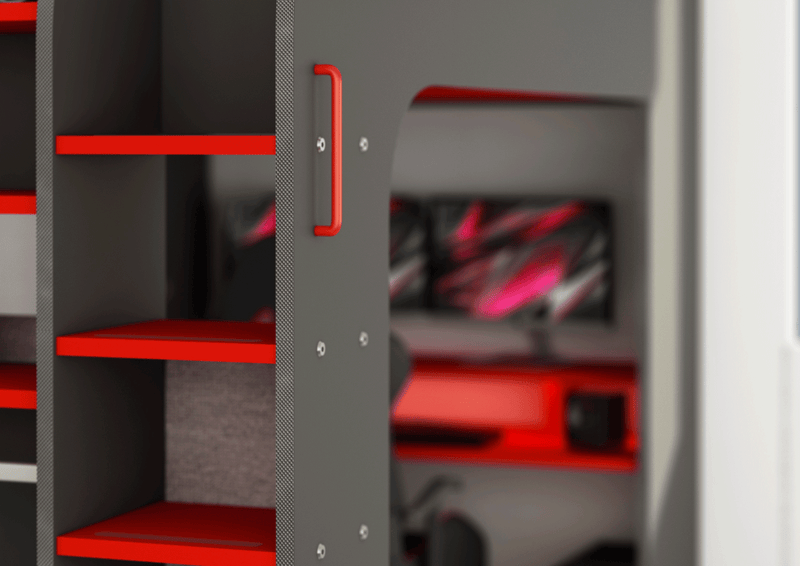 Gamer Bed Red & Black SET - p13194