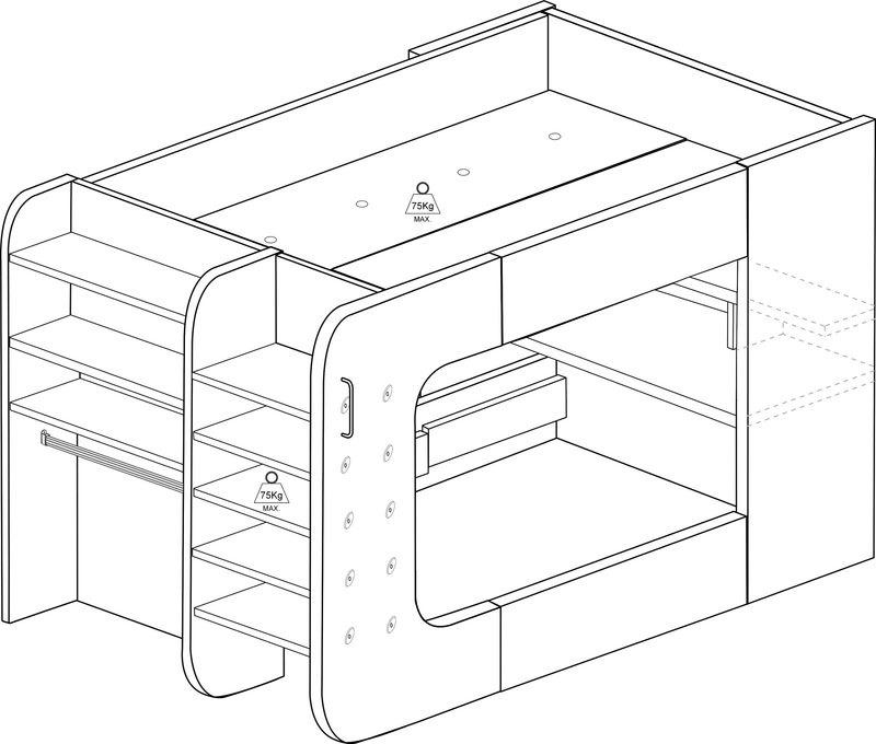 Gamer Bed Red & Black SET - p13194