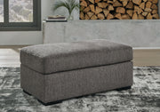 Gardiner Chair and Ottoman in Pewter - PKG015828