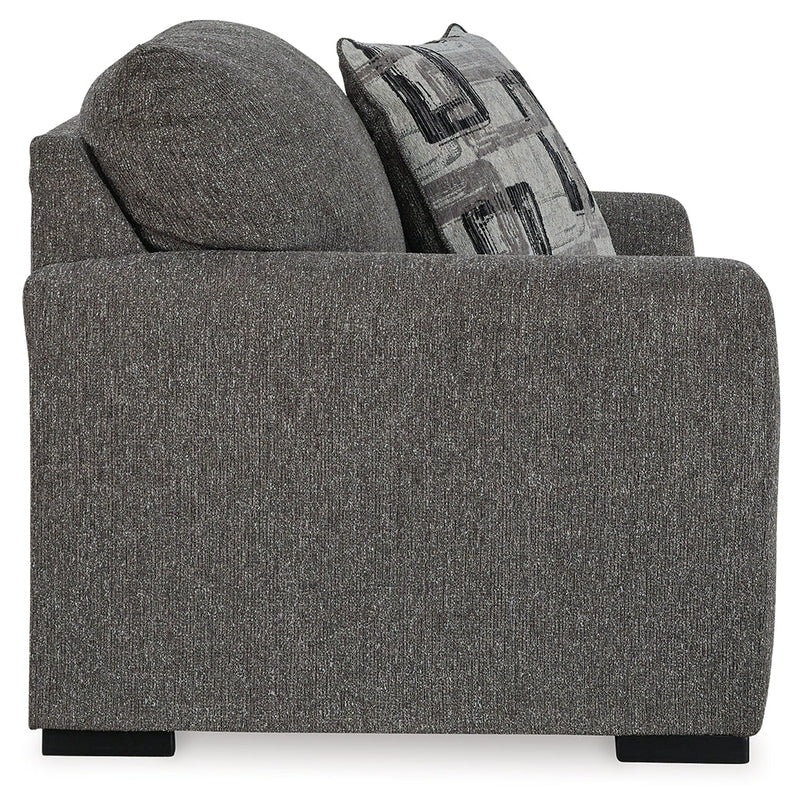 Gardiner Chair and Ottoman in Pewter - PKG015828