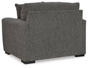 Gardiner Chair and Ottoman in Pewter - PKG015828