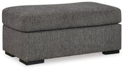 Gardiner Chair and Ottoman in Pewter - PKG015828