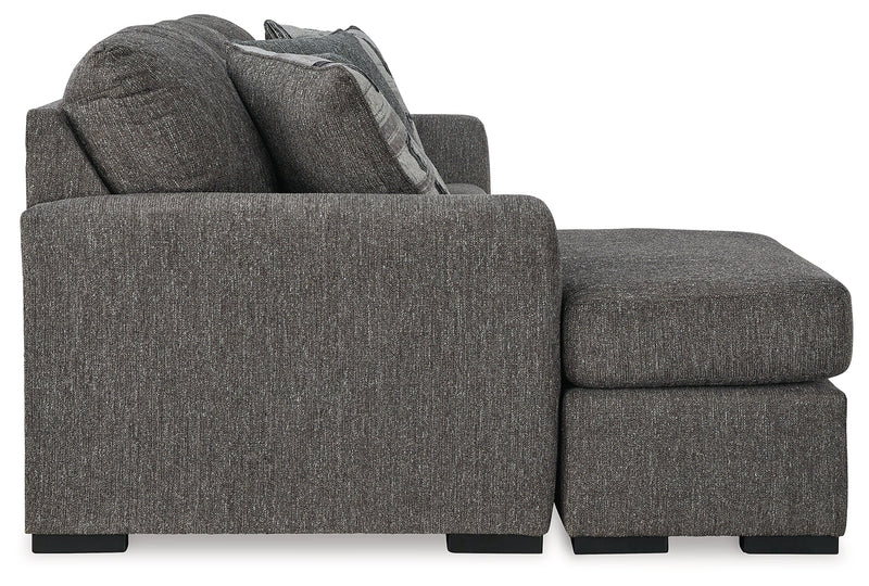 Gardiner Sofa Chaise with Ottoman in Pewter - PKG016057