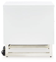 Gardoni White/Black Chairside End Table - T756-7
