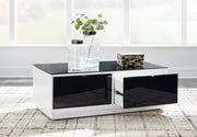 Gardoni White/Black Coffee Table - T756-1