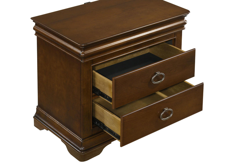 Garland 2-drawer Nightstand Bedside Table Brown Cherry - 205302
