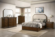 Garland 58-inch Eastern King Panel Bed Cream Brown Cherry - 205301KE