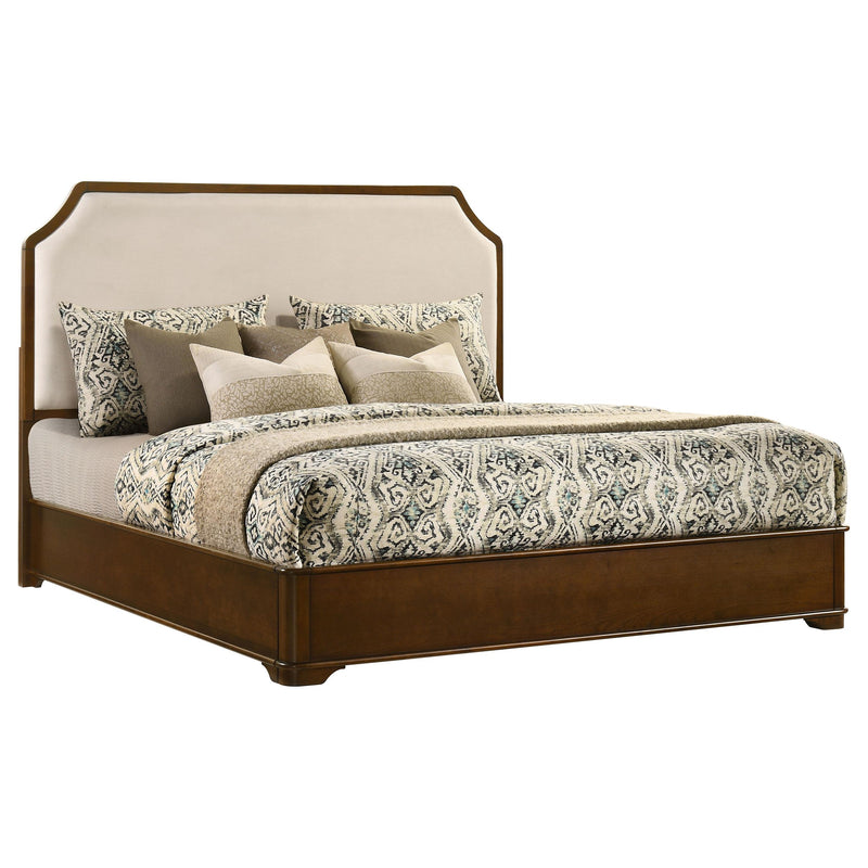 Garland 58-inch Eastern King Panel Bed Cream Brown Cherry - 205301KE