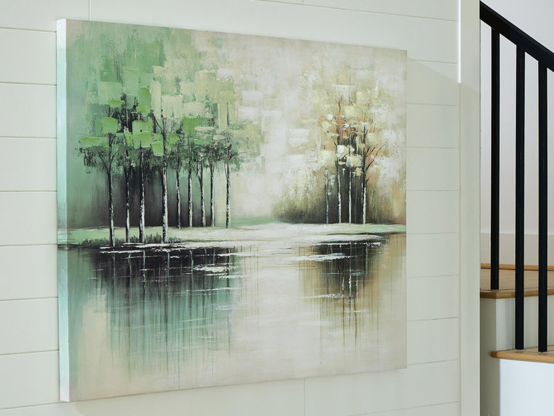 Garlenridge Green/Tan/White Wall Art - A8000470