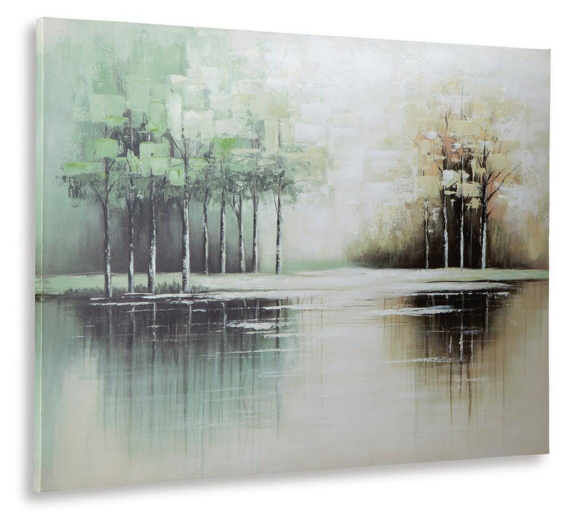 Garlenridge Green/Tan/White Wall Art - A8000470