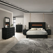 Garner EK Bed w/Fireplace, LED, Reading Light, Speaker, Bluetooth & USB - BD06021EK