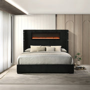 Garner EK Bed w/Fireplace, LED, Reading Light, Speaker, Bluetooth & USB - BD06021EK