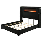 Garner Queen Bed w/Fireplace, LED, Reading Light, Speaker, Bluetooth & USB - BD06022Q