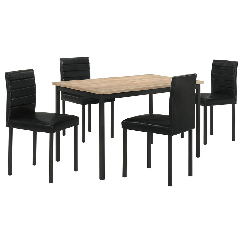 Garza 5-piece Rectangular Dining Table Greige Oak - 193981-S5