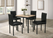 Garza 5-piece Space Saving Rectangular Dining Table Greige Oak - 193980-S5
