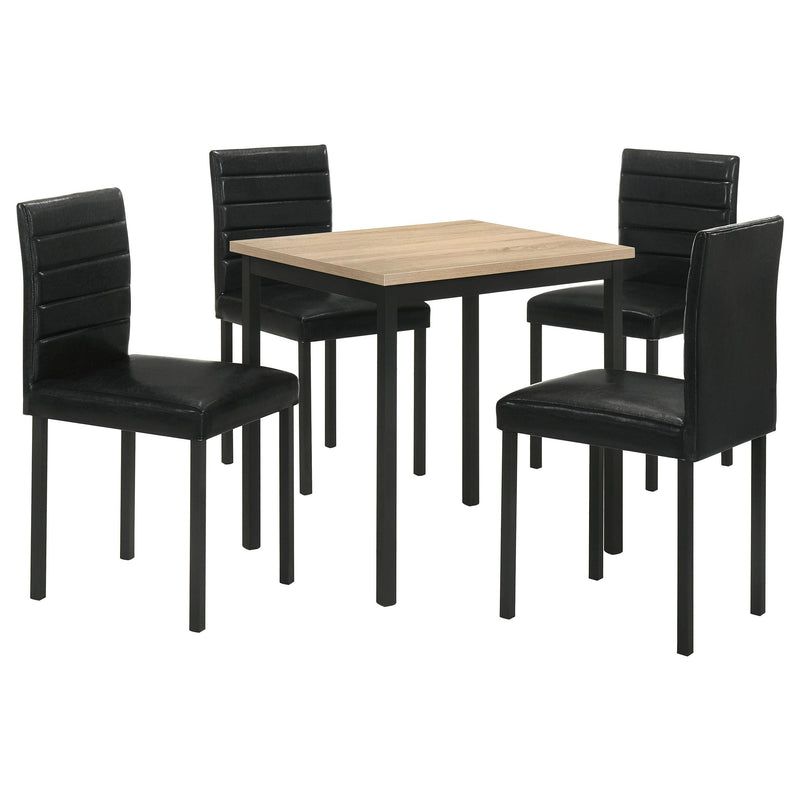 Garza 5-piece Space Saving Rectangular Dining Table Greige Oak - 193980-S5