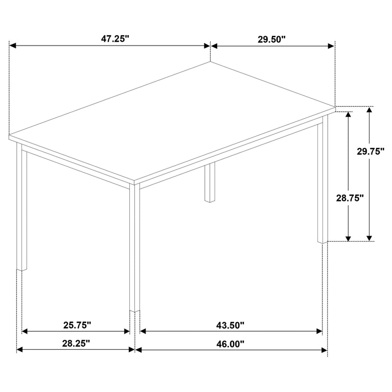 Garza Rectangular 47-inch Dining Table Greige Oak - 193981