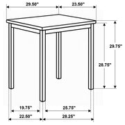 Garza Space Saving Rectangular Dining Table Greige Oak - 193980