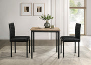 Garza Space Saving Rectangular Dining Table Greige Oak - 193980