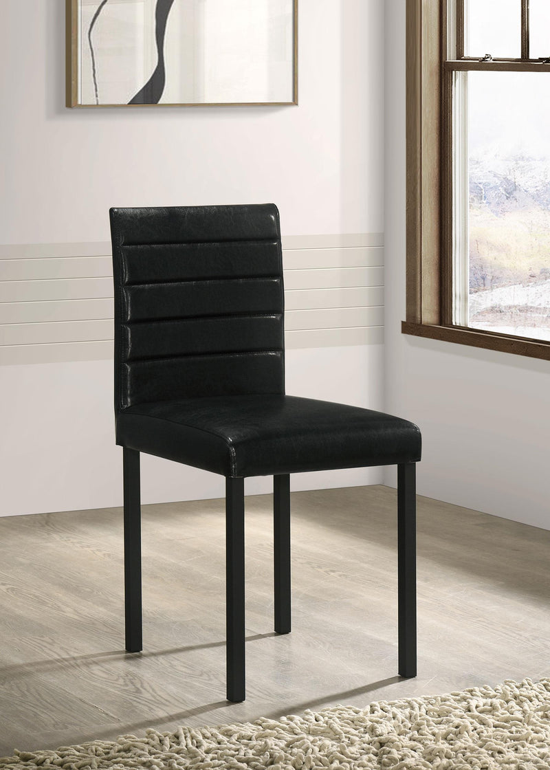 Garza Upholstered Dining Side Chair Black (Set of 4) - 193982