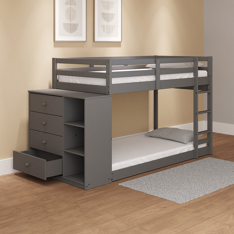Gaston Twin/Twin Bunk Bed W/4 Drawers & 3 Compartments - BD01372