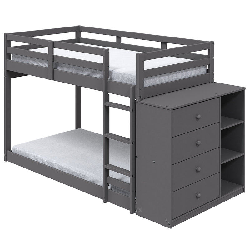 Gaston Twin/Twin Bunk Bed W/4 Drawers & 3 Compartments - BD01372