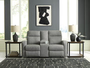 Gauntlet Sterling Reclining Loveseat with Console - PC4220494